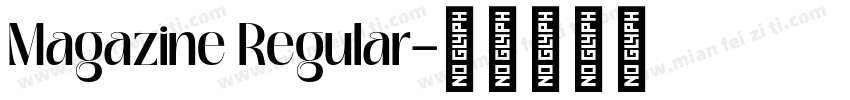 Magazine Regular字体转换